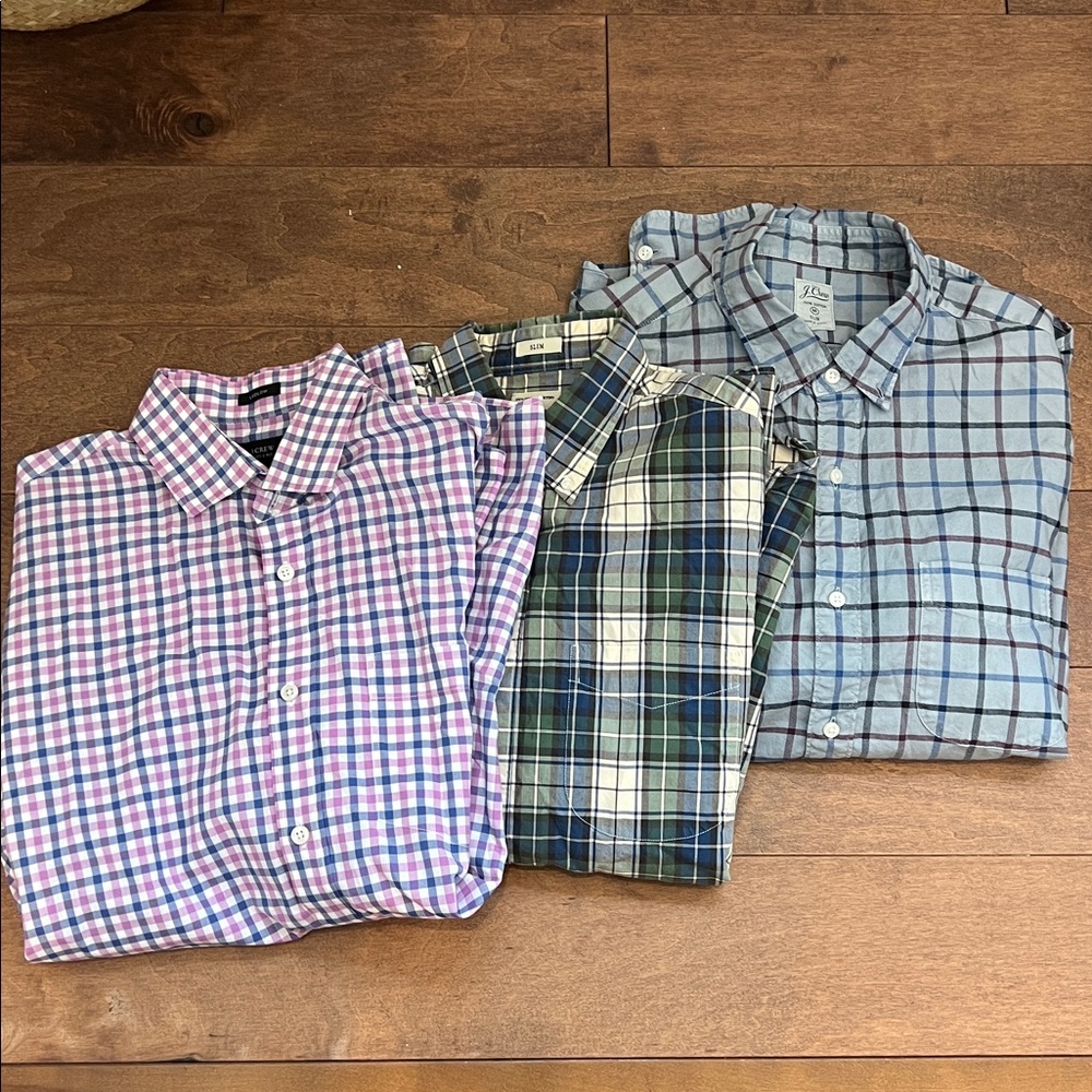 J. Crew LOT of 3 Slim Fit Button Down Shirts